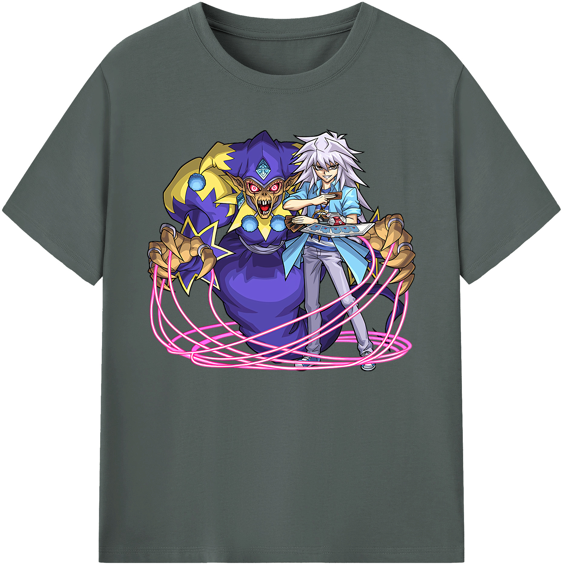 （画像用） 遊☆戯☆王 Yu-Gi-Oh! 綿100％ メンズ半袖Tシャツ｜肌触りやわらか＆通気性